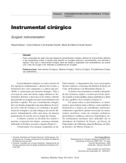 Instrumental cirúrgico - Revista Medicina