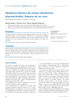 Neoplasia blástica de células dendríticas plasmocitoides. Reporte