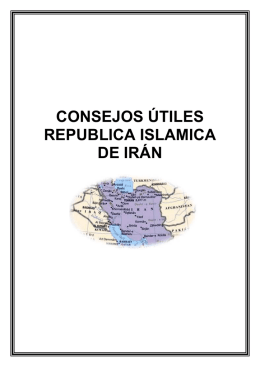 consejos útiles republica islamica de irán