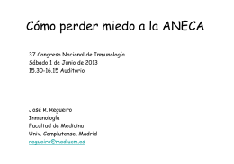 Cómo perder miedo a la ANECA - Sociedad Española de Inmunología