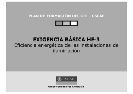 EXIGENCIA BÁSICA HE-3 Eficiencia energética de las instalaciones