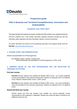 Programme guide PhD in Business and Territorial Competitiveness