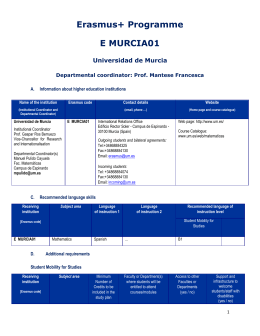 Erasmus+ Programme E MURCIA01