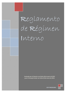 Reglamento de Régimen Interno - CEIP Pinoduero