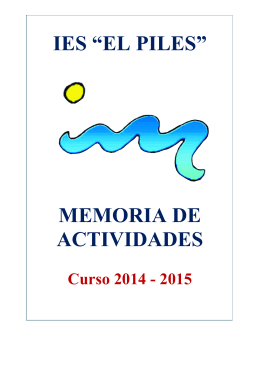 Memoria del curso 2014-2015