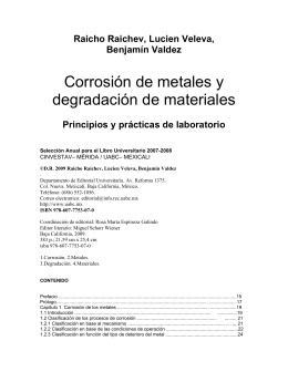 Corrosión de metales y degradación de materiales