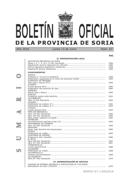 S U M A R I O - Boletín Oficial de la Provincia de Soria