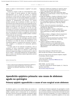 Apendicitis epiploica primaria: una causa de abdomen