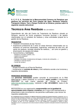 requisitos - Mancomunidad de la Comarca de Pamplona