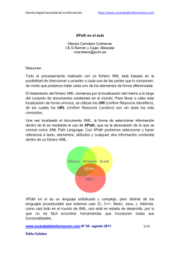 XPath en el aula Nieves Carralero Colmenar I.E.S Ramón y Cajal