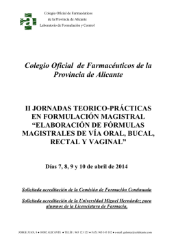 programa jornadas 2014 - 1 - Universidad Miguel Hernández