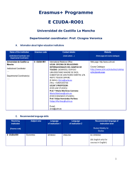 Erasmus+ Programme E CIUDA-RO01