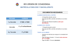 fechas cursos - IES Virgen de Covadonga