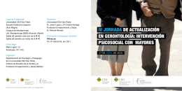 iv jornada de actualización en gerontología: intervención