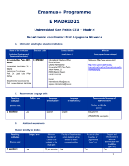 Erasmus+ Programme E MADRID21