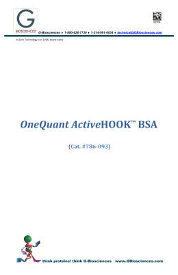 OneQuant ActiveHOOK™ BSA, (Cat.# 786-093) - G