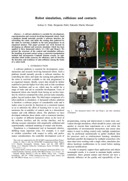 Robot simulation, collisions and contacts