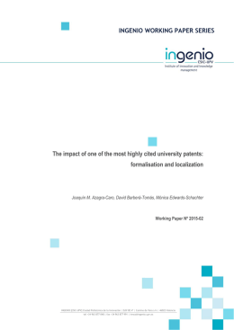 INGENIO WORKING PAPER SERIES The impact of one of the most