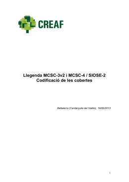 Llegenda MCSC-3v2 y MCSC-4 / SIOSE-2