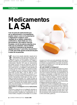 Medicamentos - SEGURIDAD DEL PACIENTE