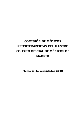 memoria 2008 - Ilustre Colegio de Médicos de Madrid