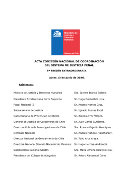ACTA COMISIÓN NACIONAL DE COORDINACIÓN DEL SISTEMA