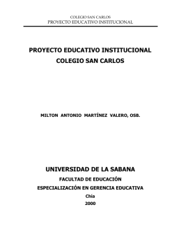 PROYECTO EDUCATIVO INSTITUCIONAL COLEGIO SAN