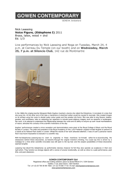 Nick Leassing Voice Figure, (Eidophone I) 2011 Brass, latex, wood