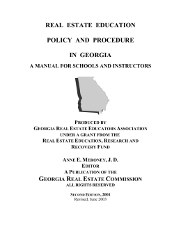 GREC Real Estate Education Policy and Procedure in Georgia