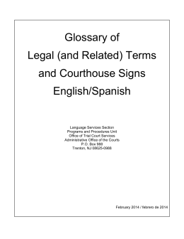 Glossary of Legal (and Related)