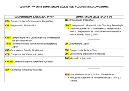 COMPARATIVA ENTRE COMPETENCIAS BÁSICAS (LOE) Y