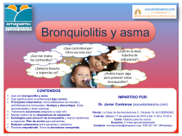 Bronquiolitis y asma