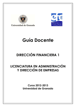Guía Docente - Facultad de Ciencias Económicas y Empresariales