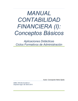 MANUAL CONTABILIDAD FINANCIERA (I): Conceptos Básicos