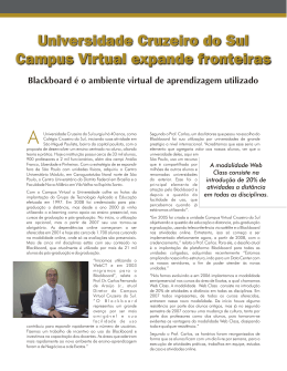 Universidade Cruzeiro do Sul Campus Virtual expande