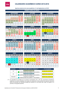 Calendario Académico 2015/2016