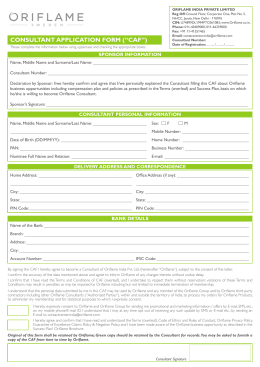 consultant application form (“caf”)