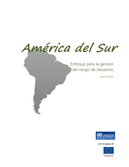 América del Sur – Enfoque para la gestión del riesgo de