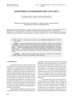 monitorização hemodinâmica invasiva - Revista Medicina