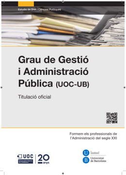 Grau de Gestió i Administració Pública (UOC-UB)