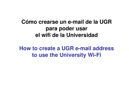 How to create a ugr e-mail address to use the wifi