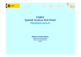 PARES Spanish Archives Web Portal http://pares.mcu.es