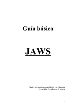 Guía básica para JAWS (formato PDF). - CCAE