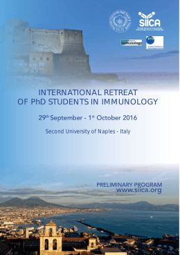 Preliminary Program - International Retreat of PhD Students in