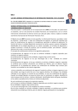 Boletin NIIF 3 - Colegio de Contadores Bachilleres y Públicos del