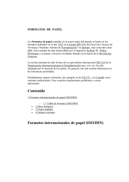 Contenido Formatos internacionales de papel (ISO/DIN)