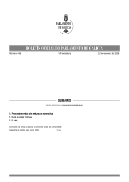 boletín oficial do parlamento de galicia sumario