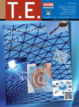 Díptico de Teleformación 2013 - Comisiones Obreras