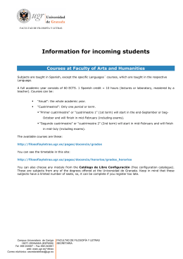 General information for incoming students