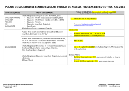 Plazos sistema educativo - Ayuntamiento de Leganés